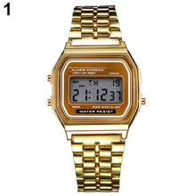 Load image into Gallery viewer, Fashion Men Women LED Digital Watch Clock Gold Silver Vintage