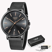 Load image into Gallery viewer, LIGE Womens Watches Top Brand Luxury Waterproof Watch Fashion Ladies