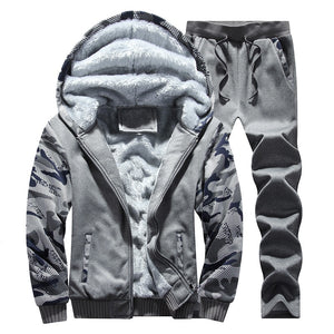 Autumn & Winter Plus Velvet Men's Sports Camouflage