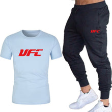 Load image into Gallery viewer, fashion new brand 2020 men&#39;s printing T-shirt + trousers sports suit
