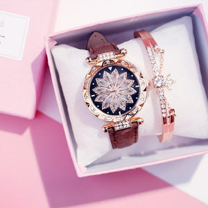 2019 Women Watches Set Starry Sky Ladies Bracelet Watch