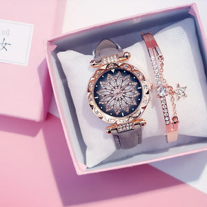 2019 Women Watches Set Starry Sky Ladies Bracelet Watch