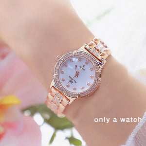 Women Watch Luxury Brand Fashion Rose Gold Diamond