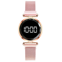 Load image into Gallery viewer, Luxury LED Women Magnetic Bracelet Watches Rose Gold Digital
