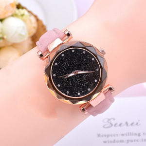 Casual Women Watches Starry Sky Quartz Wristwatch Female Clock