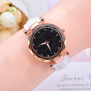 Casual Women Watches Starry Sky Quartz Wristwatch Female Clock