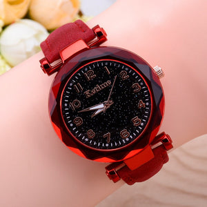 Casual Women Watches Starry Sky Quartz Wristwatch Female Clock