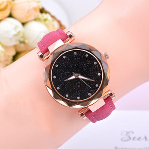 Casual Women Watches Starry Sky Quartz Wristwatch Female Clock