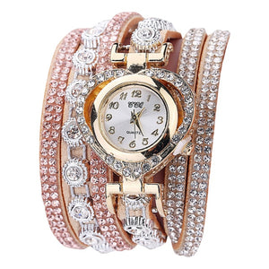 Women Luxury Rhinestone Bracelet Wristwatch Ladies