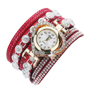 Women Luxury Rhinestone Bracelet Wristwatch Ladies