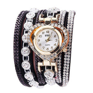 Women Luxury Rhinestone Bracelet Wristwatch Ladies