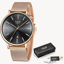 Load image into Gallery viewer, LIGE Womens Watches Top Brand Luxury Waterproof Watch Fashion Ladies
