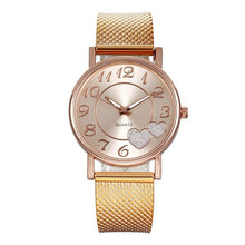 Load image into Gallery viewer, Fashion Women Quartz Watch Heart Pattern Mesh Belt Watch Lady
