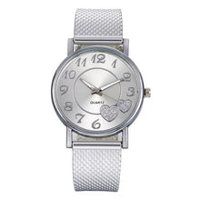 Load image into Gallery viewer, Fashion Women Quartz Watch Heart Pattern Mesh Belt Watch Lady
